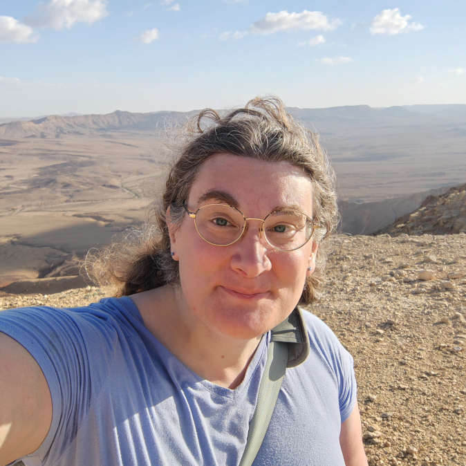 Me exploring a desert makhtesh